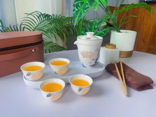 Butterfly Chinese Travel Tea Set Ceramic photo review
