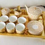 Marble Textured Coffee Set Bone China English Tea Set photo review