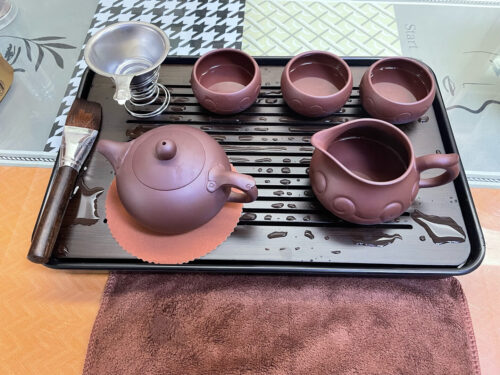 Click to view full screen Cloud Chinese Yixing Tea Set Handcrafted Zisha Teapot Set photo review