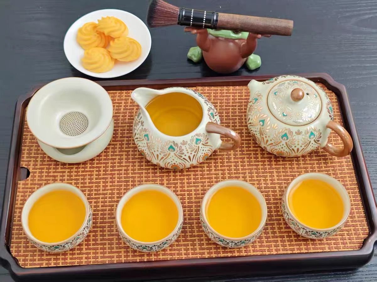 Click to view full screen Dunhuang Chinese Gongfu Tea Set Porcelain photo review