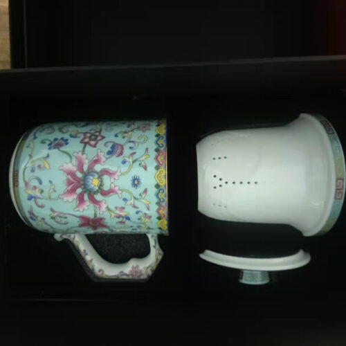 Click to view full screen Luxury Lotus Steep Tea Mug with Infuser and Lid 15 OZ photo review