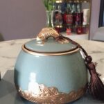 Chinese Waves Tea Caddy Loose Tea Tin Storage Canister photo review