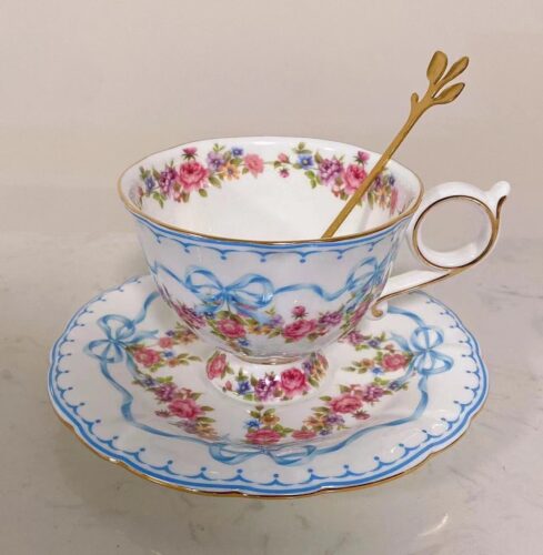Floral English Tea Set Bone China Vintage Teapot Set photo review
