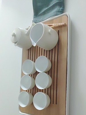 Click to view full screen Plum Japanese Kungfu Tea Set with Tray 9 Pieces photo review