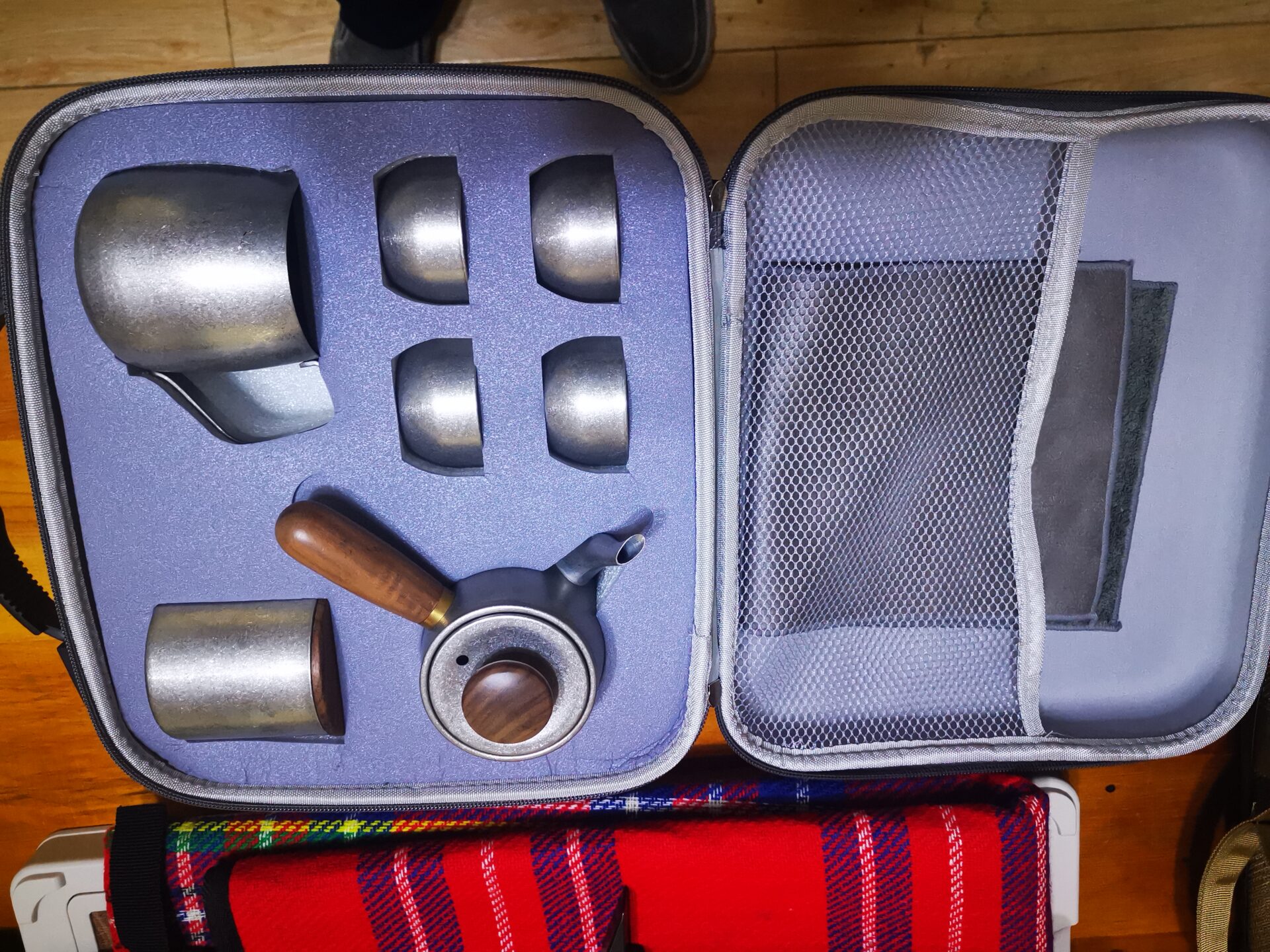 Click to view full screen Japanese Travel Tea Set with Case Stainless Steels photo review