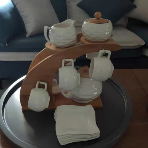 16-Pieces White English Tea Set Porcelain for Breakfast photo review