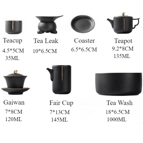 504926646 1 Complete Pottery Chinese Gongfu Tea Set Modern