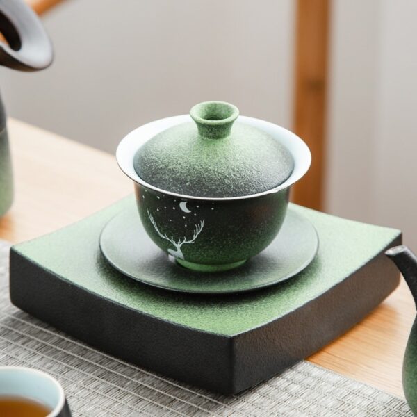 GUANYI  Porcelain Chinese Kung Fu Tea Set with Gift Box 20pcs 3