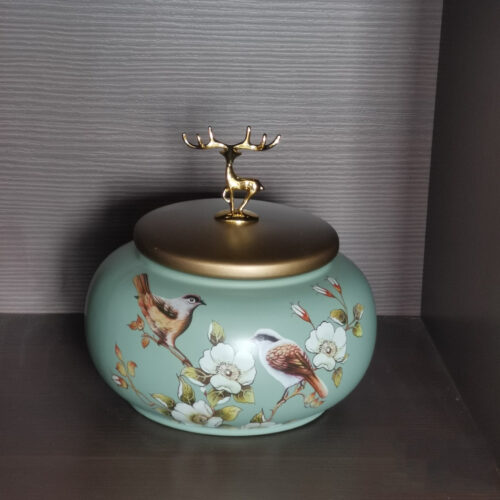 Green Tea Caddy Ceramic Loose Tea Tin photo review