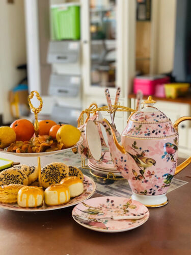 Pink Bird English Tea Set Vintage Coffee Set photo review