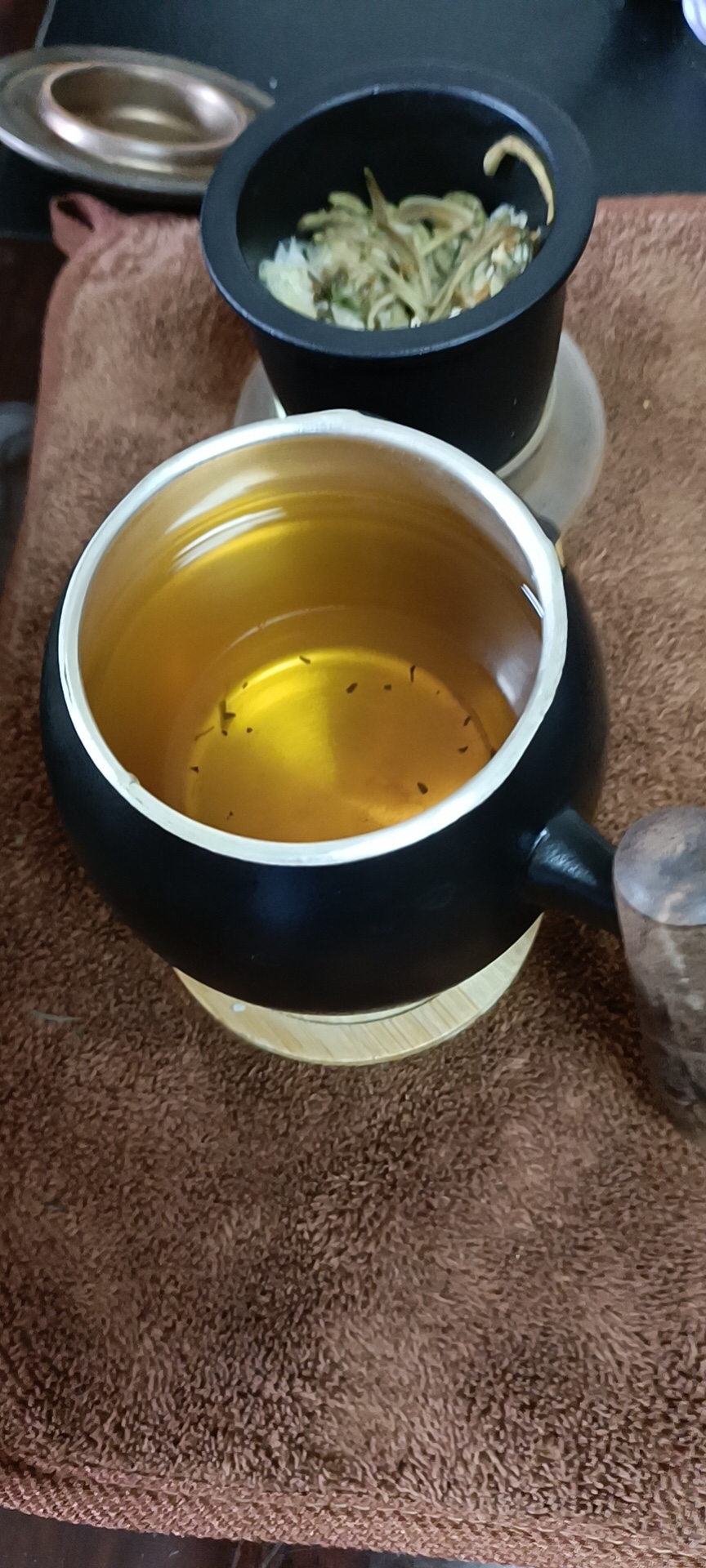 Click to view full screen Jianghu Steeping Tea Mug with Infuser Gilded Silver 13.2 OZ Customized photo review