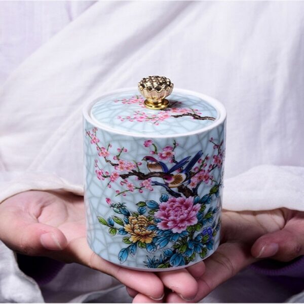 Floral Pattern Porcelain Tea Box 1