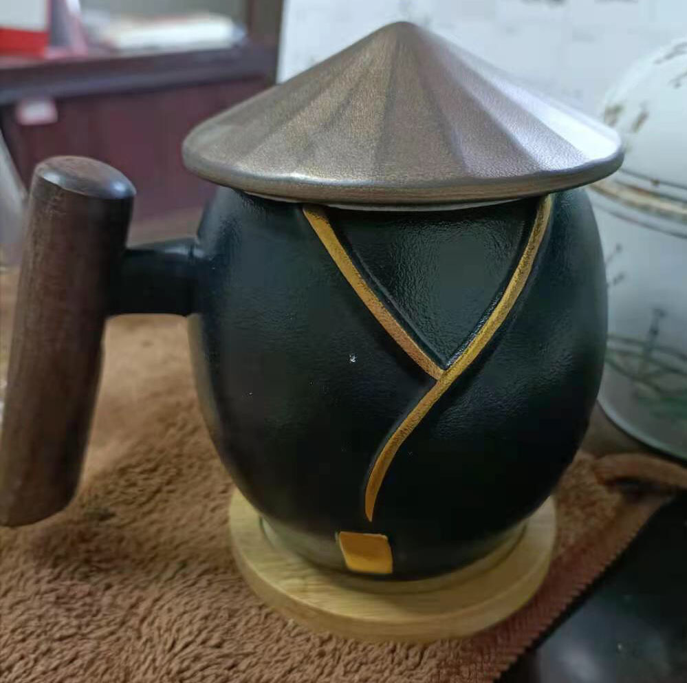 Click to view full screen Jianghu Steeping Tea Mug with Infuser Gilded Silver 13.2 OZ Customized photo review