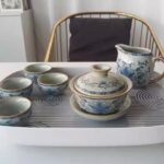 Vintage Chinese Tea Set with Tray Blue and White photo review