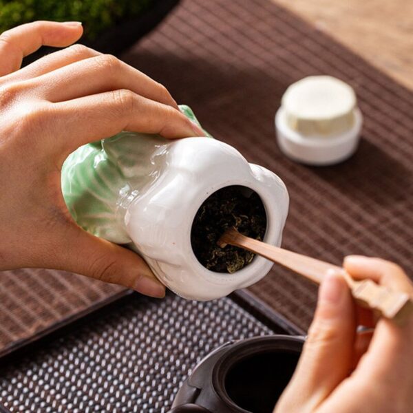8.5x12cm 200ml Chinese Cabbage Creative Porcelain Tea Box 2