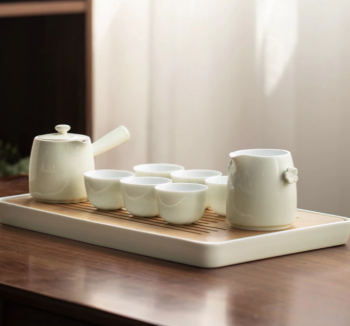 SANXUN Portable Porcelain Tea Set White