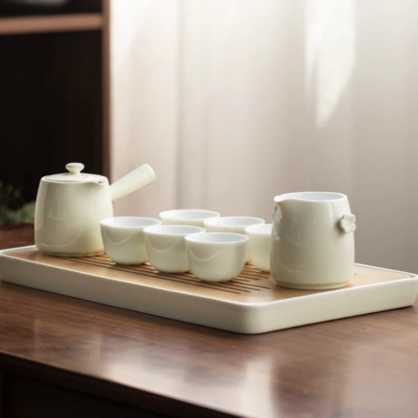SANXUN Portable Porcelain Tea Set White