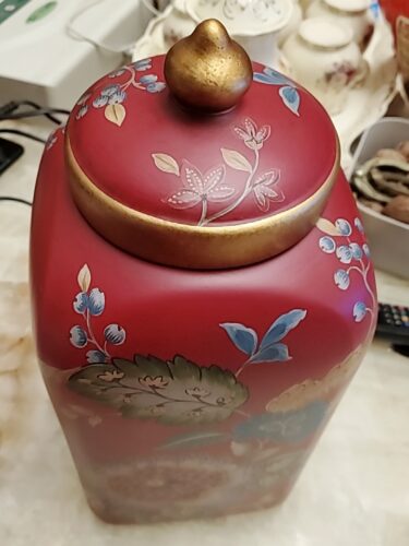 Luxury Tea Caddy Ceramic Loose Tea Tin photo review