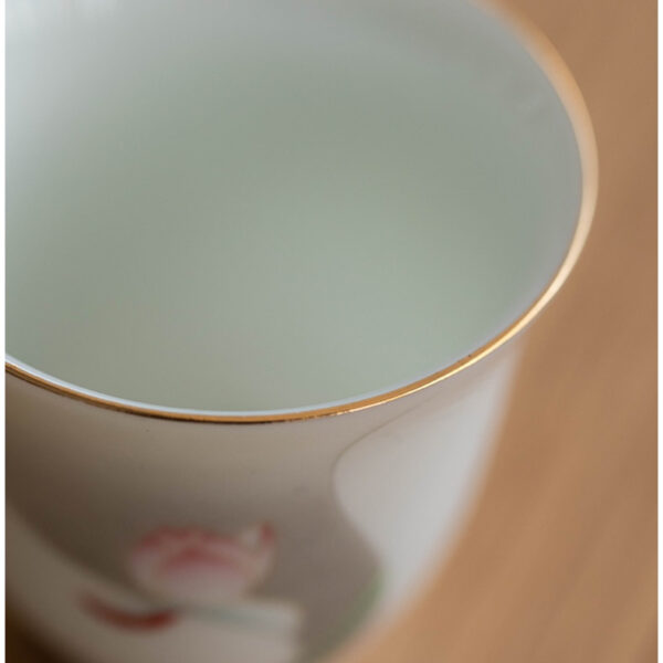 934300498 1 9 Pieces Lotus Chinese Gaiwan Tea Set for Gongfu Cha