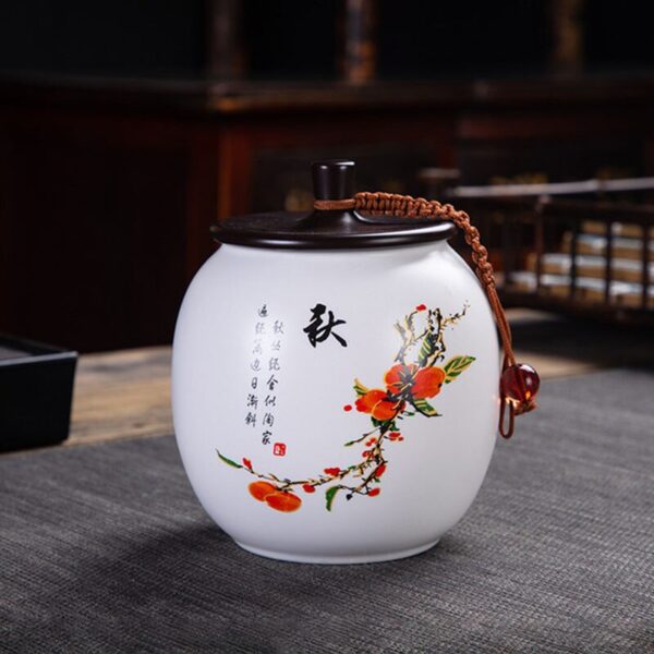 10x11.5cm Porcelain Tea Box White   4
