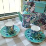 5-Piece Coulorful Turkish Tea Set Bone China Coffee Set photo review