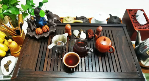 Drawer-type Tea Tray with Water Storage and Drainage photo review