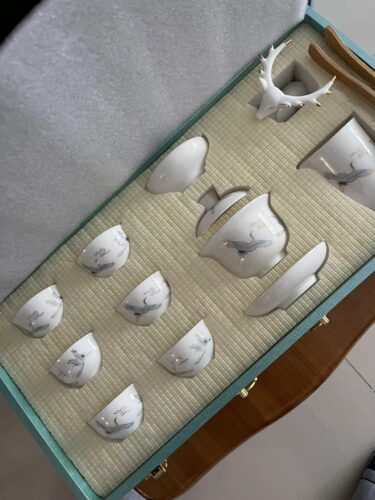 Crane Chinese Porcelain Tea Set for Gongfu Cha photo review