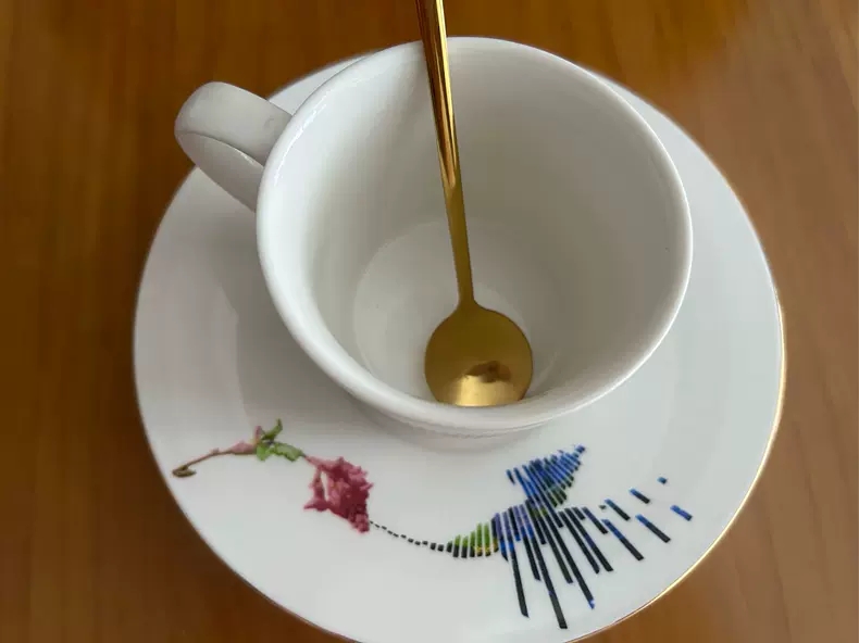 Click to view full screen Moving Reflection Tea Cup and Saucer Set Porcelain photo review