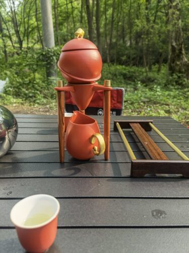 Automatic Lazy Ceramic Gongfu Tea Set Free Customized photo review