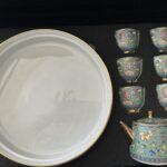 Enamel Chinese Kung Fu Tea Set with Tray photo review