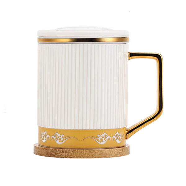 TC1GQ160 FF Auspicious Steep Tea Mug with Infuser and Lid 15 OZ Customized