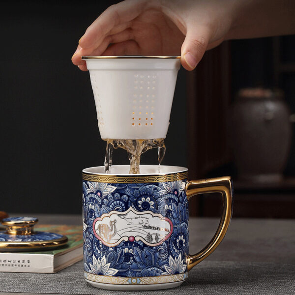 TC1GQ166 16 Unique Celadon Steep Tea Mug with Infuser 13.5 OZ