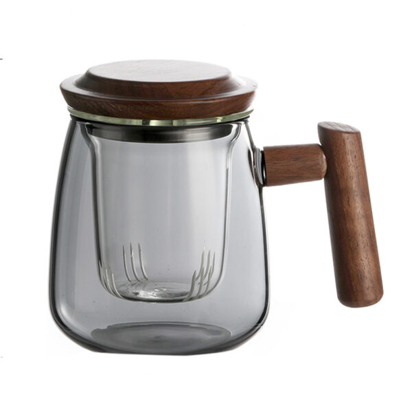 TC1GQ178 FF Glass Steep Tea Mug with Infuser and Lid 17 OZ