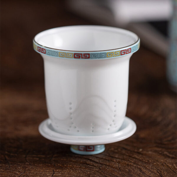 TC1GQ189 5 1 Luxury Lotus Steep Tea Mug with Infuser and Lid 15 OZ