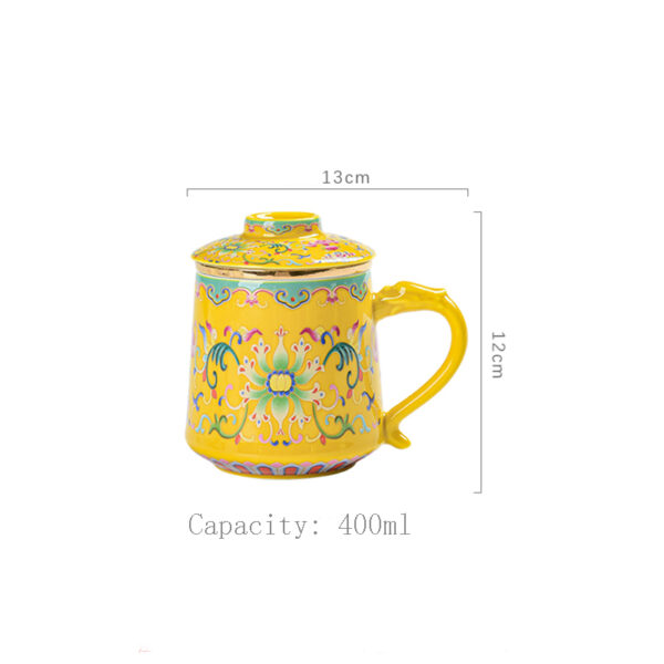 TC1GQ200 3 1 Gorgeous Steep Tea Mug with Infuser and Lid 14 OZ