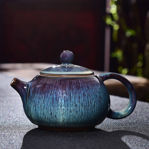TP1TF002 0 Colorful Kiln Chinese Teapot Ceramic for Kungfu Tea 7.8 Oz