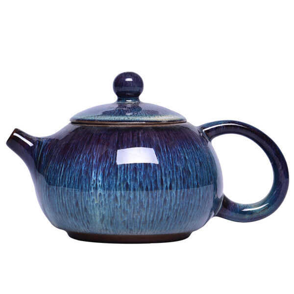TP1TF002 FF Colorful Kiln Chinese Teapot Ceramic for Kungfu Tea 7.8 Oz