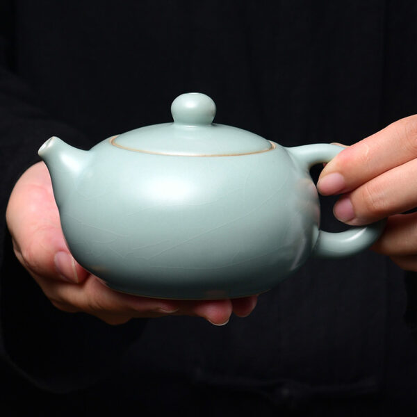 TP1TF005 7 Blue Sky Chinese Teapot Ceramic for Gongfu Cha 7.4 Oz