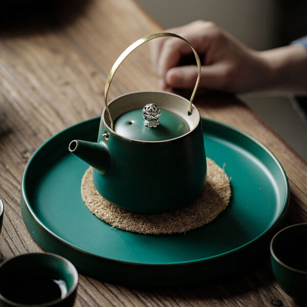 TS0CDW001 b1 Pure Color Gongfu Tea Set Modern Teapot Set
