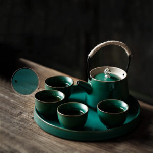 TS0CDW001 vv4 Pure Color Gongfu Tea Set Modern Teapot Set