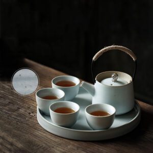 TS0CDW001 vv6 Pure Color Gongfu Tea Set Modern Teapot Set
