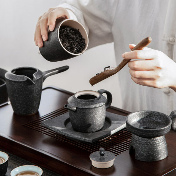 TS0GY011 2 Stone Japanese Kung Fu Tea Set for Gongfu Cha 18 Pieces