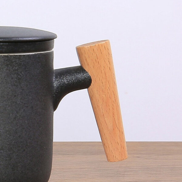 TS0JS001 4 Chinese Travel Tea Set with Wooden Handle Mug Free Customized