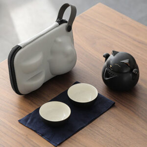 TS0SL001 v1 Cat Chinese Travel Tea Set Portable Free Customized