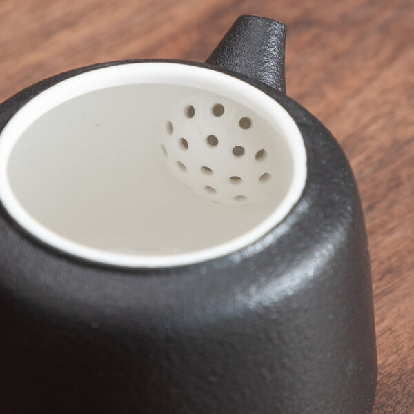 TS1NS001 7 Black Pottery Japanese Gongfu Tea Set Free Customized