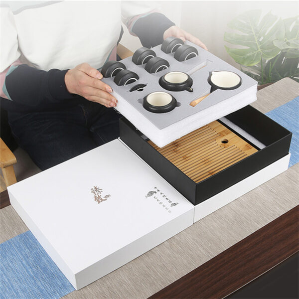 TS1NS001 B8 Pottery Japanese Gongfu Tea Set with Tray Free Customized