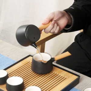 TS1NS001 DD2 Pottery Japanese Gongfu Tea Set with Tray Free Customized