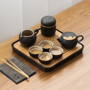 TS1SX001 24 Golden Cloud Chinese Gongfu Tea Set Ceramic