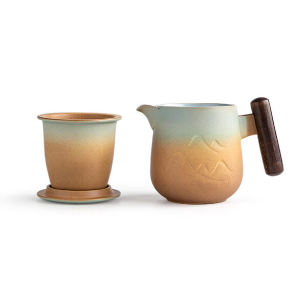 TS1SX004 g3 Mountains Travel Gongfu Tea Set Ceramic with Mug