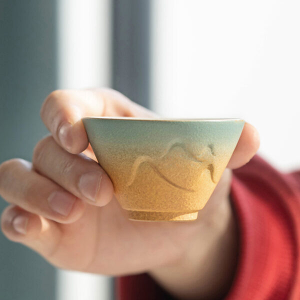 TS1SX004 g4 Mountains Travel Gongfu Tea Set Ceramic with Mug